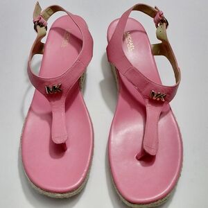 MICHAEL KORS Women's Laney   Thong Espadrile  Wedge Sandals Size 8.5M